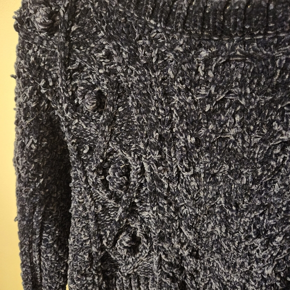 ❤️ Urban Outfitters Bright Lights Blue Knit Chenille Crop Sweater. Size M… - Picture 5 of 7